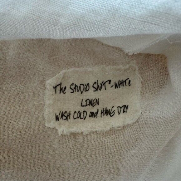 Greg Lauren Classic White Linen The Studio Shirt Sz 6 - Picture 4 of 10